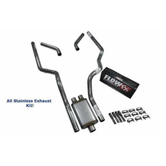 All-Stainless Dual Exhaust Dodge Ram 1500 04-08 Flowmaster Flow FX Corner Exit