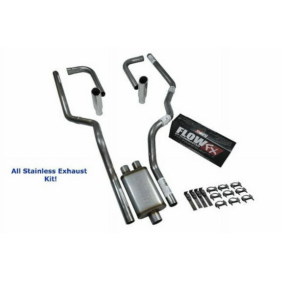 All-Stainless Dual Exhaust Dodge Ram 1500 04-08 Flowmaster Flow FX Side R Tip