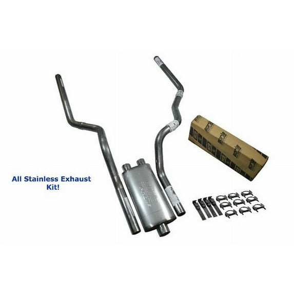All-Stainless Dual Exhaust Kit Chevy GMC 1500 07-14 Borla Pro XS Rear Exit