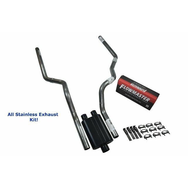3" Single Exhaust Kit For 94-03 Dodge Ram 1500 – Flowmaster Super 44 Muffler Back Installer Kit