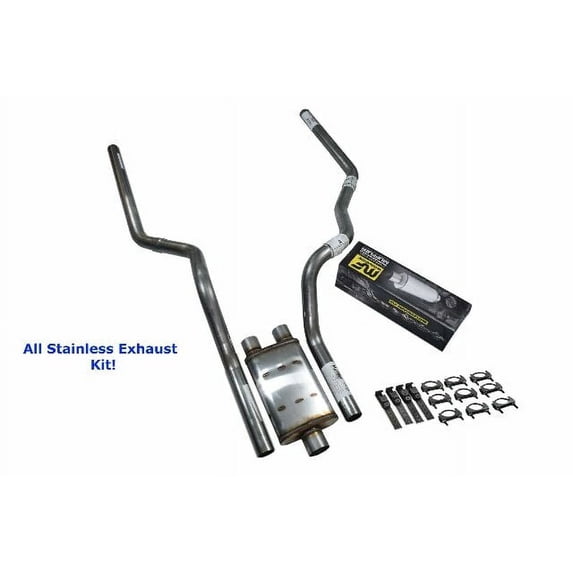 All-Stainless Dual Exhaust Kit Ford F-150 87-97 MagnaFlow XL Rear Exit Mandrel B