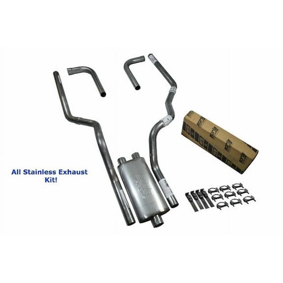 All-Stainless Dual Exhaust Kit Ford F150 21-25 Borla Pro XS Side Exit