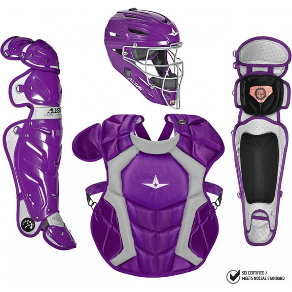 All Star Adult System7 Axis Pro Catchers Set Purple