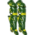 thumbnail image 1 of All Star Adult System 7 Axis Catcher Baseball Leg Guards Dark Green/Gold, 1 of 2