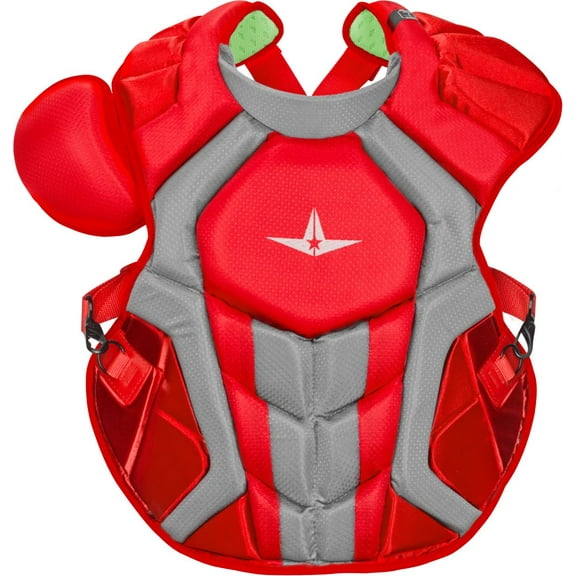 All Star Adult System7 Axis Catchers Chest Protector (16.5") Scarlet