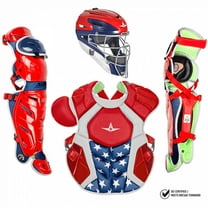 All Star Adult System7 Axis USA Pro Catcher's Set Red/White/Blue