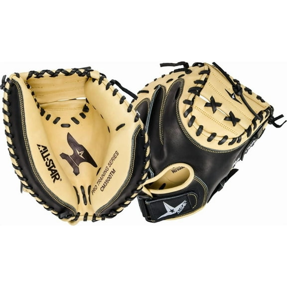 All Star Adult The Anvil 33.5" Catchers Training Mitt Black/Tan 33.5