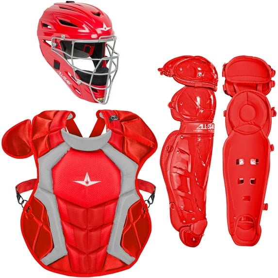 All Star Adult Classic Pro Catcher's Set Scarlet