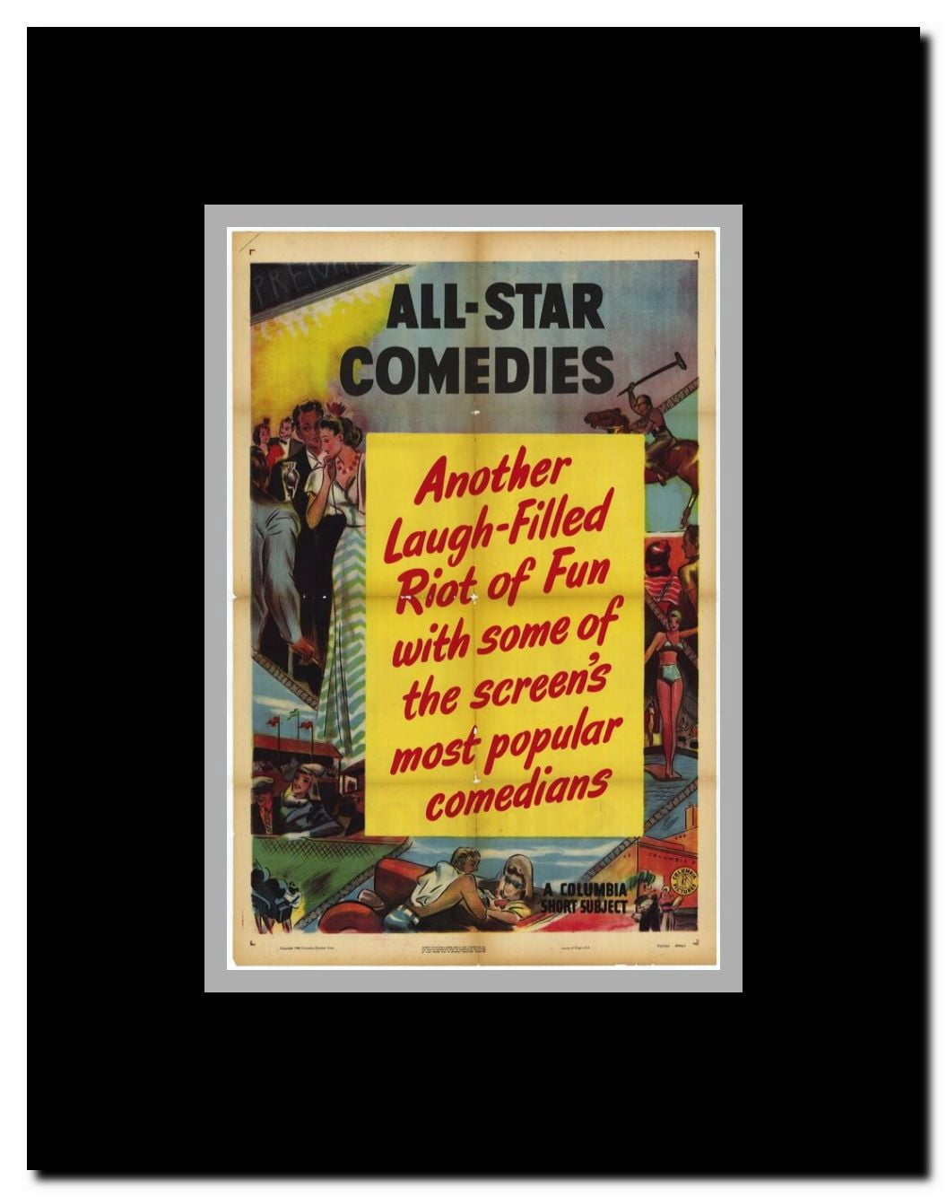 All Star Comedies Framed Movie Poster