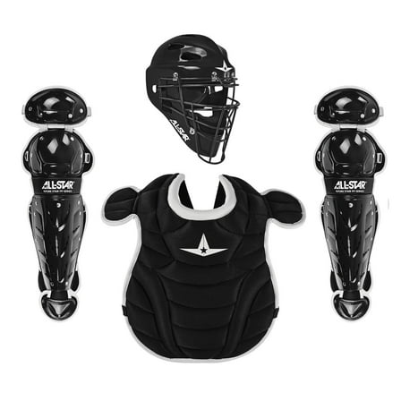 All Star Youth Future Star Fastpitch Catcher's Set Black/White Youth (Ages 7-9)