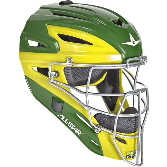 All Star Intermediate System7 Axis Elite Travel Team Catcher's Set Dark Green/Gold