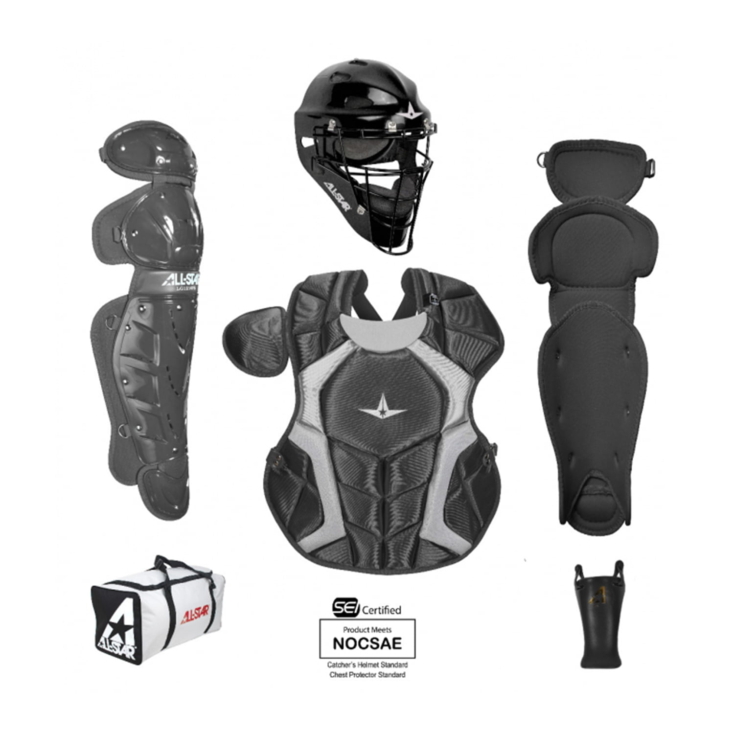 All Star Players Series NOCSAE Certified Youth Catcher's Gear Set