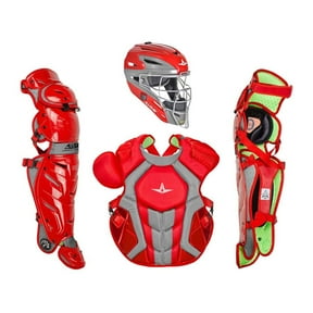 All-Star Sports Axis Pro System 7 Adult Protective Catchers Set, Scarlet