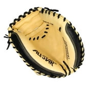 All-Star Sports Pro Elite Leather 33.5" Right Handed Thrower Catchers Mitt, Tan