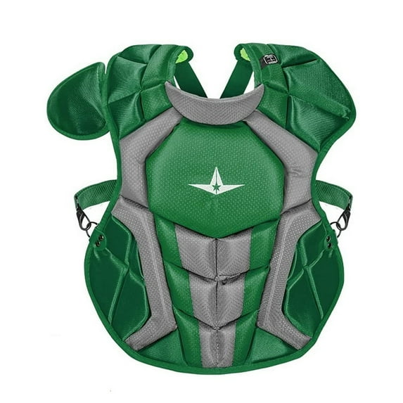 All-Star Sports S7 Axis Baseball Catcher Chest Protector Ages 9-12, Green