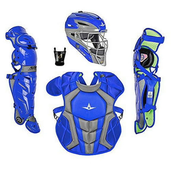 All Star Intermediate System7 Axis Catcher's Set Royal/Grey