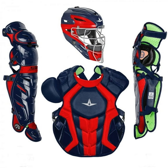 All Star Youth System7 Axis Catchers Kit Navy | Scarlet