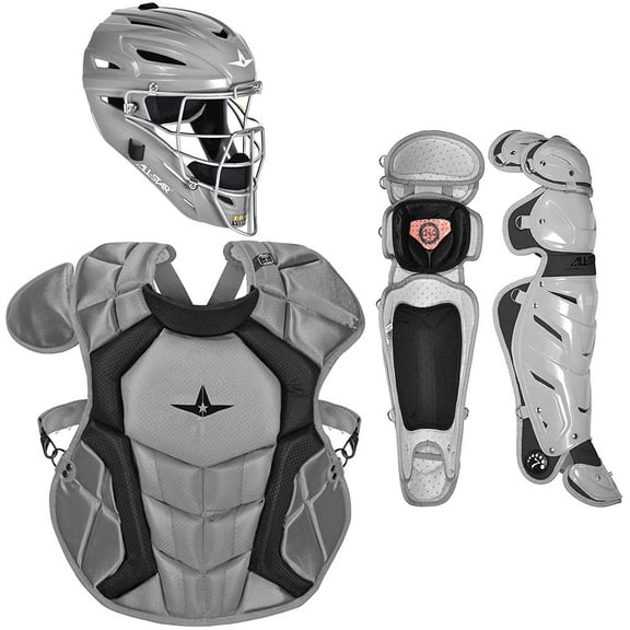 All Star Adult System7 Axis Pro Catchers Set Silver
