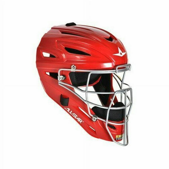 All Star Youth System 7 Catchers Helmets Scarlet 6 1/4 -