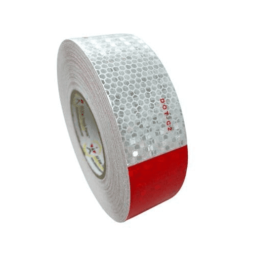All Star Truck Parts DOT-C2 Conspicuity Tape 2"x75ft Red/White Reflective