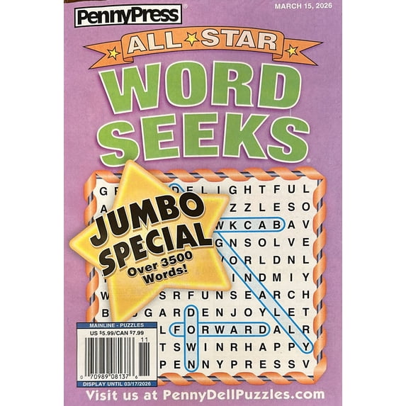 All Star Word Seeks Magazine March 15, 2026