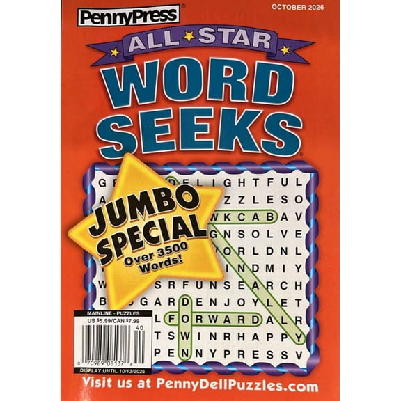 All Star Word Seeks Magazine October 2026