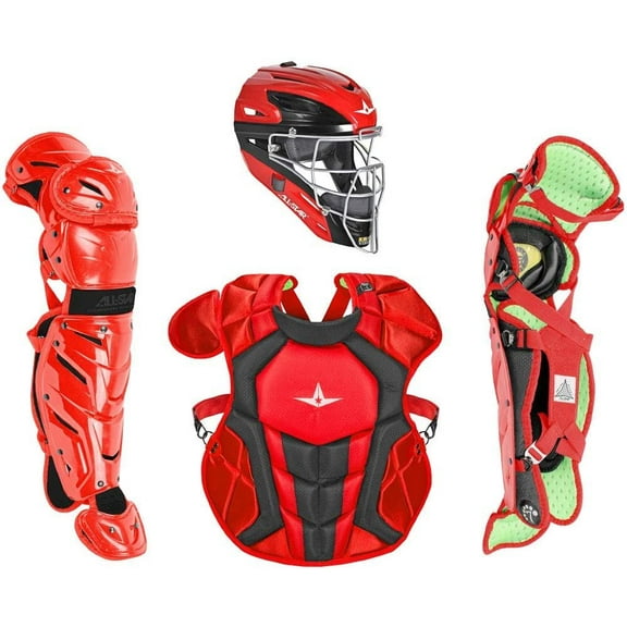 All Star Youth System7 Axis Catchers Kit Scarlet | Black