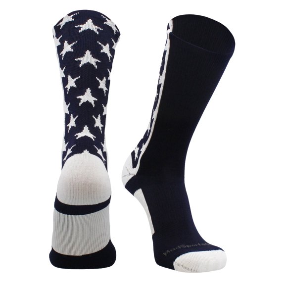 All Stars Crew Socks (Navy/White, Large)