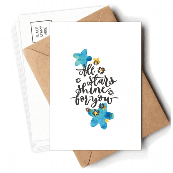 All Stars Shine To You Quote Postcards Envelopes Blank Note Cards Mailing