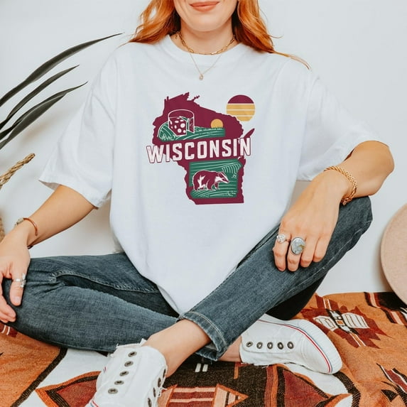 All States T-Shirts, Vintage State T-Shirts, State Graphic T-Shirt, Oversized