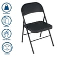 thumbnail image 1 of All Steel Folding Chair Reinforced Frame Black (4-pack), 1 of 10