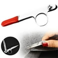 thumbnail image 1 of All Steel Thread Cutter, High End Thread Nipper with Red Rubber Cap for Sewing 4.7 Inch Edge Thread Snipper, 1 Pair of Scissors, 1 of 9