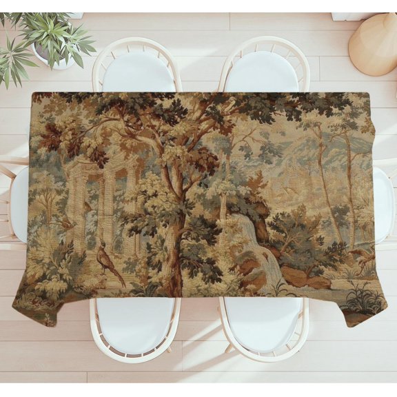 All Sunday Tablecloths French Verdure Tapestry, 60 x 90 in - Standard Edge