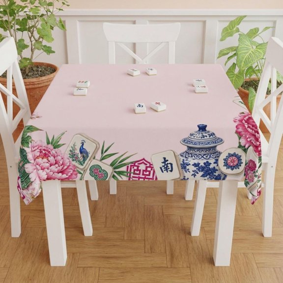 All Sunday Tablecloths Mahjong, 60 x 60 in - Lace Edge