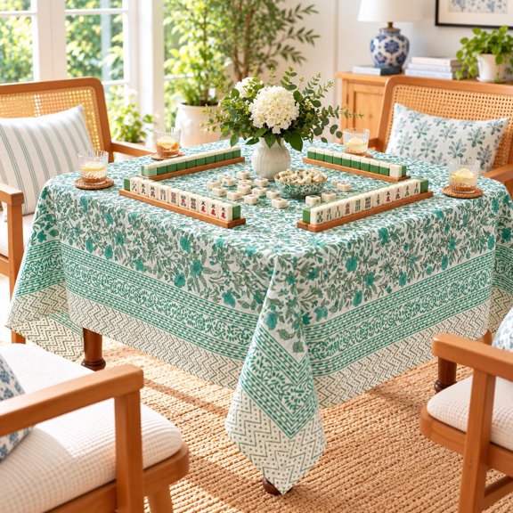 All Sunday Tablecloths Mahjong Table Cover, 60 x 90 in - Standard Edge