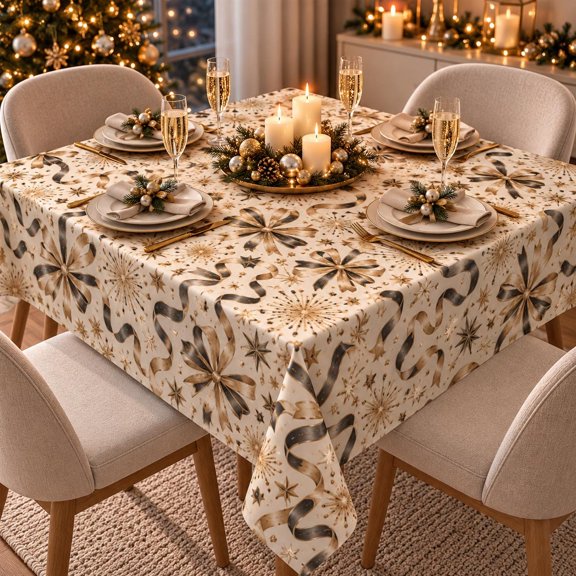 All Sunday Tablecloths New Years Eve, 54 x 54 in - Standard Edge
