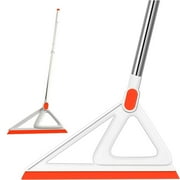 All-Surface Silicone Broom,Squeegee, Pet Hair Remover for Indoor Cleaning for Smooth Floors and Window(Orange)