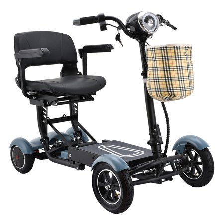 All Surfaces Mobility Scooter with Durable Aluminum Wheels , Smooth Ride with 3 Gear Shifts - Matte Sky Blue