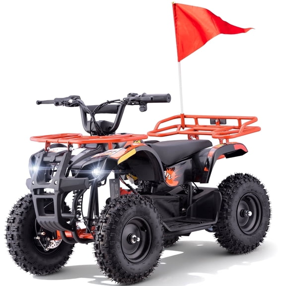All-Terrain 4 & Wheeler,15 mph Variable Speeds,Arshin 500W 36V High-Torque Motor,Parent Control,15 Miles(Orange)