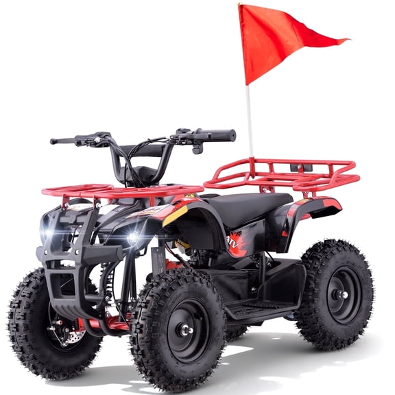 All-Terrain 4 & Wheeler,15 mph Variable Speeds,Arshin 500W 36V High-Torque Motor,Parent Control,15 Miles(Red)