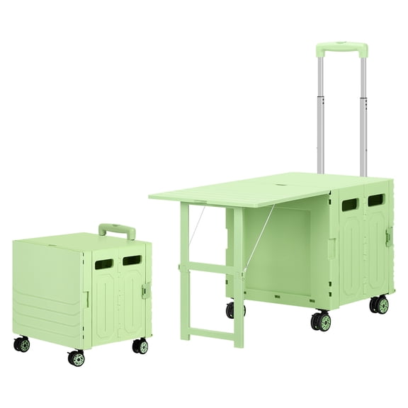 All-Terrain Folding Utility Cart with Detachable Table Top, Heavy-Duty Construction for Camping, Shopping, and Household Transport