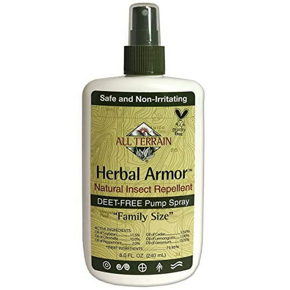 All Terrain Herbal Armor .. Natural Insect Repellent, DEET-FREE .. Pump Spray, 8 Ounce, .. Family-Size