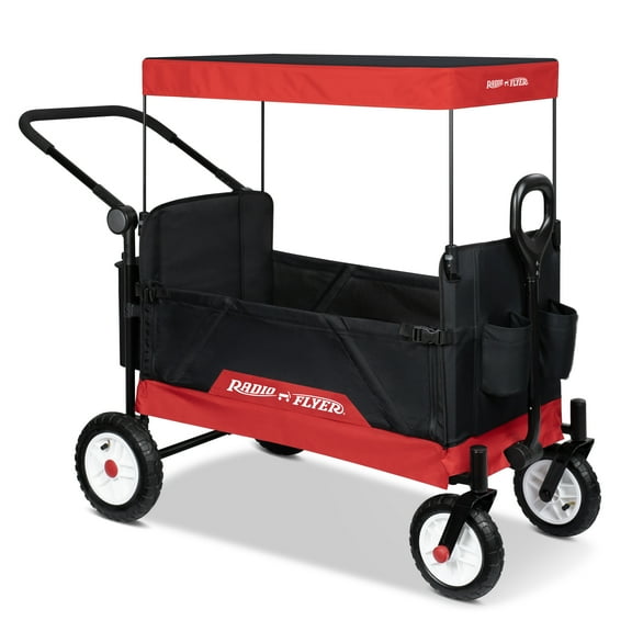 Radio Flyer All-Terrain Kid & Cargo Push Folding Wagon, Air Tires