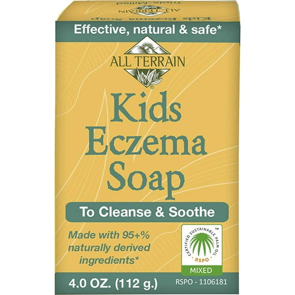 All Terrain Kids Eczema Soothing Soap Bar, 4oz, To Cleanse & Soothe Kids' Itchy, Irritated Skin