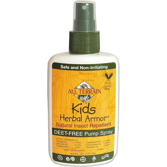 All Terrain Kids Herbal Armor Natural, DEET-FREE Insect Repellent, Pump Spray, 4 Ounce