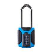 All Weather Marine Grade Long Shackle Combination Padlock | Rustproof | 4-Wheel | CP50ATLS/2.5