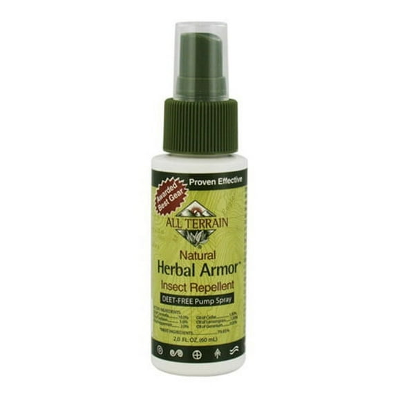 All Terrain Natural Herbal Armor Mosquito and Insect Repellent Spray, 2 oz