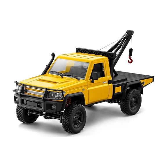 All-Terrain RC Crawler Car, 1/12 Scale 2.4G Full-proportional 4WD RC Climbing Car Engineering Vehicle with Functional Crane, Liftable Hook & 2-Speed, Collectible Gift for Adult(RTR Version)