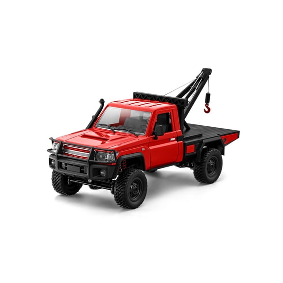 All-Terrain RC Crawler Car, 1/12 Scale 2.4G Full-proportional 4WD RC Climbing Car Engineering Vehicle with Functional Crane, Liftable Hook & 2-Speed, Collectible Gift for Adult(RTR Version)