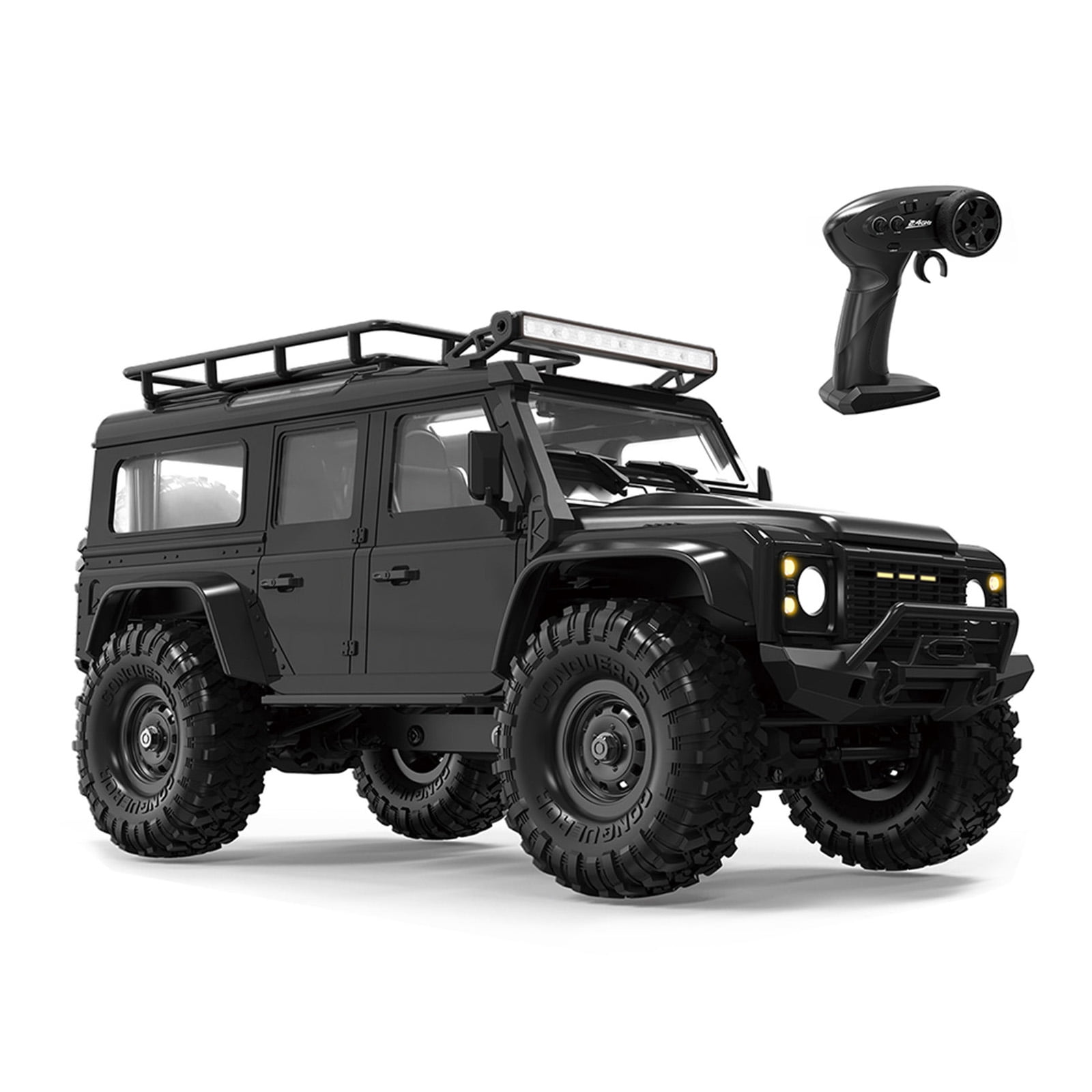 All Terrain Remote Control Climbing Car Toy 1/16 Scale 4x4WD Model Crawler Car with Powerful Motor and Metal Steering